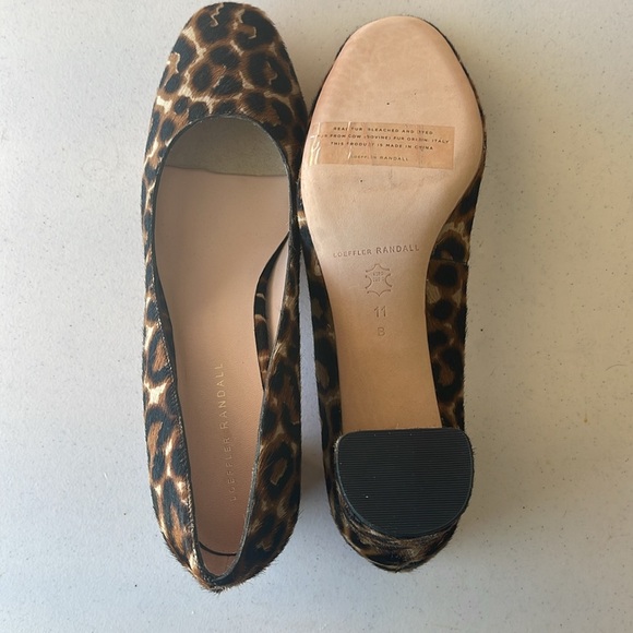 Loeffler Randall Jane Leopard Calf Hair Mid Heel Pump 11 - Picture 4 of 5